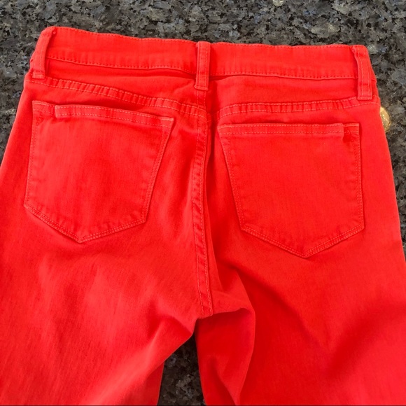 J CREW Orange/Red 9” High-Rise Toothpick Jeans - Picture 4 of 10